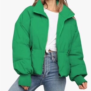 Amazon green puffer jacket